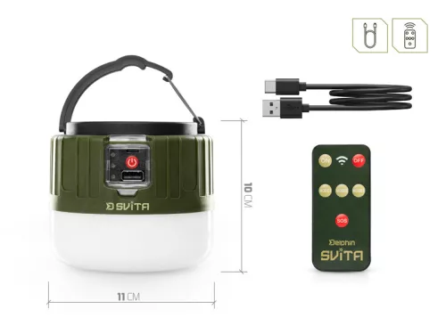 Delphin SVITA kemping lámpa távirányítóval 4W/3600mAh