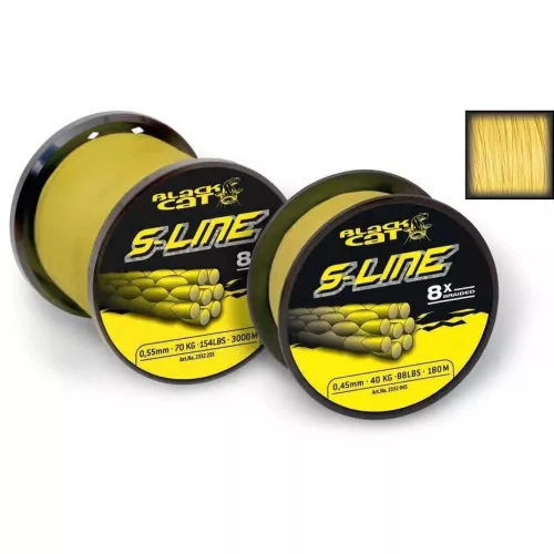 BLACK CAT S-Line Yellow Fonott Zsinór 0.38mm 250m 