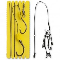 BLACK CAT Bouy and Boat Ghost Double Hook Rig L 6/0 3/0