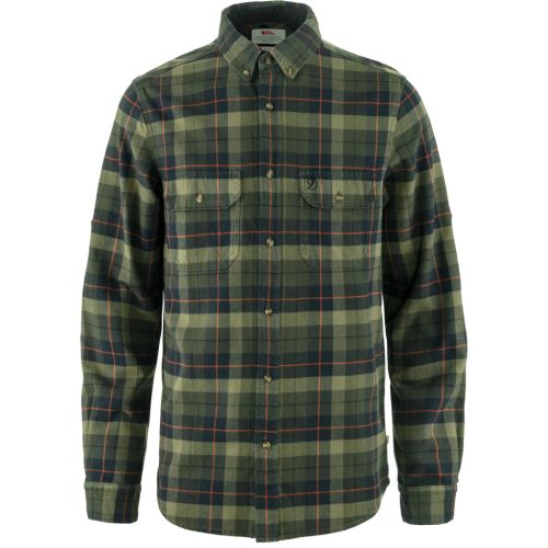 FJALLRAVEN SINGI HEAVY FLANNEL BLACK-DEEP FOREST ING M 
