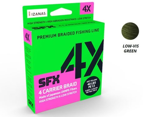 SUFIX SFX 4 Green Fonott Zsinór 135m 0.10