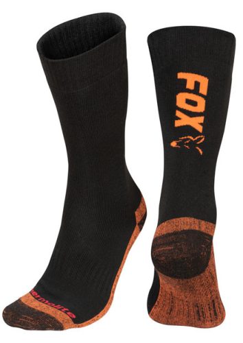 FOX Black/Orange Thermolite Long Sock 40-43 Zokni