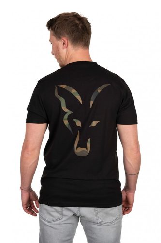 Fox Black Large Print T-Shirt póló M