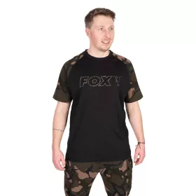 FOX Black/Camo Outline T-Shirt Póló XXL