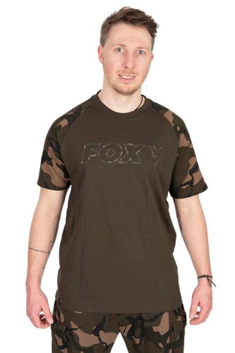 FOX Khaki/Camo Outline T-Shirt Póló S