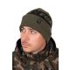 FOX COLLECTION Beanie Hat Green&Black Sapka 