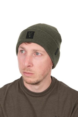 FOX COLLECTION Beanie GREEN/BLACK Sapka