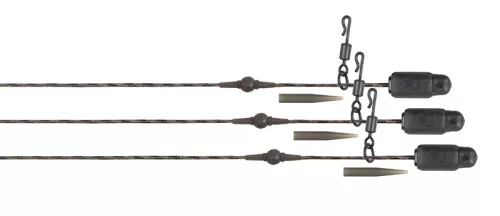  	 FOX EDGES Naturals Heli-Clip Rigs 50lb Copper Core Helikopter Szerelék 