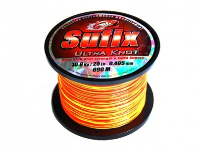 Sufix Ultra Knot Yellow-Orange zsinór 0.25mm