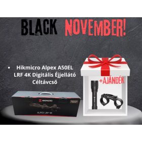   Hikmicro Alpex A50EL LRF 4K Digitális Éjjellátó Céltávcső + AJÁNDÉK -> Infravető konzol + 850/940nm-es Infravető