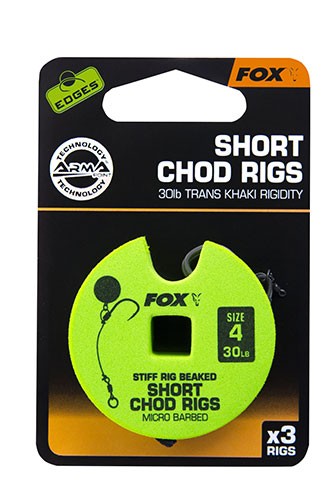 Fox Short Chod Rigs kész chod szerelék 4-es méret