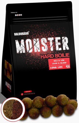 HALDORÁDÓ MONSTER Hard Boilie 24+  Máj & Vér