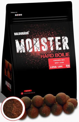 HALDORÁDÓ MONSTER Hard Boilie 24+ Fűszeres Máj