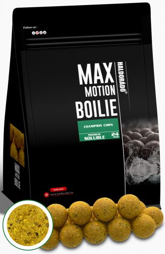 HALDORÁDÓ MAX MOTION Boilie Premium Oldódó 24 mm - Champion Corn