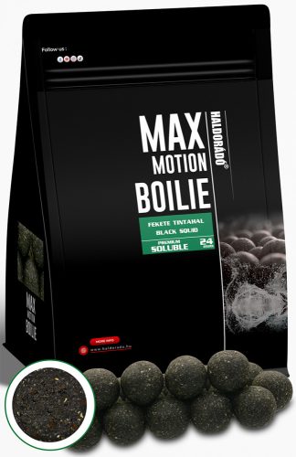 HALDORÁDÓ MAX MOTION Boilie Premium Oldódó 24 mm - Fekete Tintahal