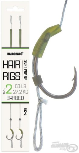 HALDORÁDÓ Soft Pop Up Hair Rig 2 Előkötött Horog