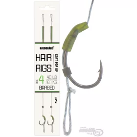  	 HALDORÁDÓ Soft Pop Up Hair Rig 4 Előkötött Horog 