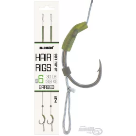  	 HALDORÁDÓ Soft Pop Up Hair Rig 6 Előkötött Horog 