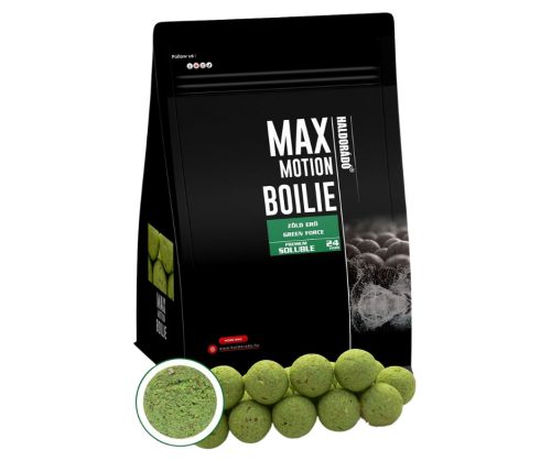 HALDORÁDÓ MAX MOTION Boilie Premium Oldódó 24 mm - Green Force-Pisztácia 