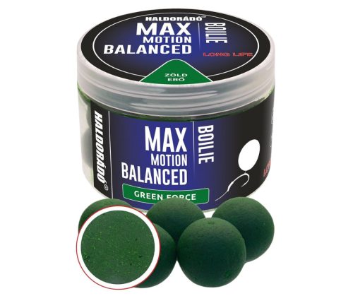  	 HALDORÁDÓ MAX MOTION Boilie Balanced 20 mm - Green Force-Pisztácia 