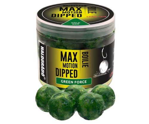 HALDORÁDÓ MAX MOTION Boilie Dipped 20 mm - Green Force-Pisztácia 
