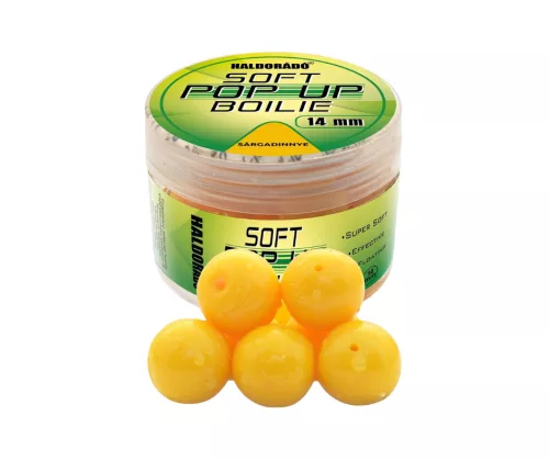  	 HALDORÁDÓ Super Soft Pop Up Bojli 14mm Sárgadinnye