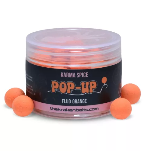  	 KRAKEN BAITS Karma Spice Fluo Orange Pop Up 12mm 