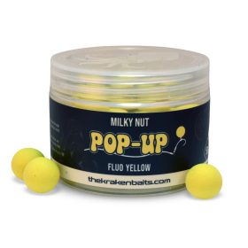  	 KRAKEN BAITS Milky Nut Fluo Yellow Pop Up 12mm 