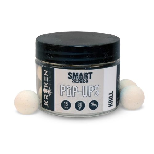  	 KRAKEN BAITS Smart Series Fluo White Pop Up Krill 12mm 