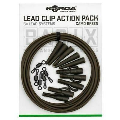 Korda Basix Lead Clip Action Pack - Camo Green