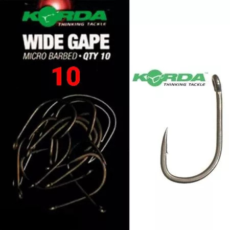 Korda Wide Gape horog 10-es méret