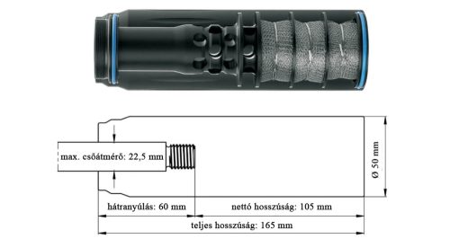 ERA SILENCER SOB 3D Hangtompító ERA LOCK Gyors oldással