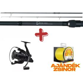   Daiwa D-Carp 360 3LB Horgászbot & Dam Quick 4 SLS 8000 FD Orsóval + AJÁNDÉK ZSÍNÓRRAL