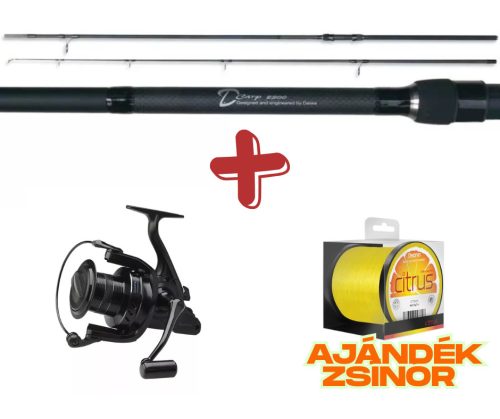 Daiwa D-Carp 360 3LB Horgászbot & Dam Quick 4 SLS 8000 FD Orsóval + AJÁNDÉK ZSÍNÓRRAL