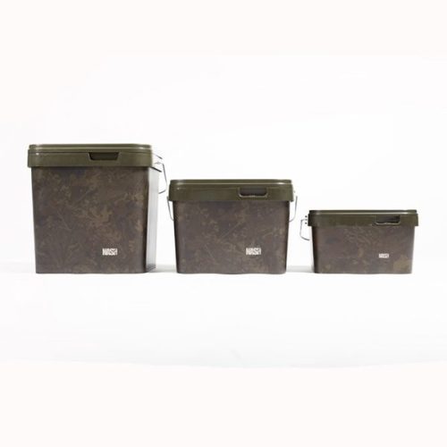 NASH Rectangular Bucket Camo 10L Vödör 