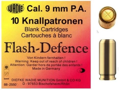 Wadie 9mm PA Flash Defence riasztó töltény