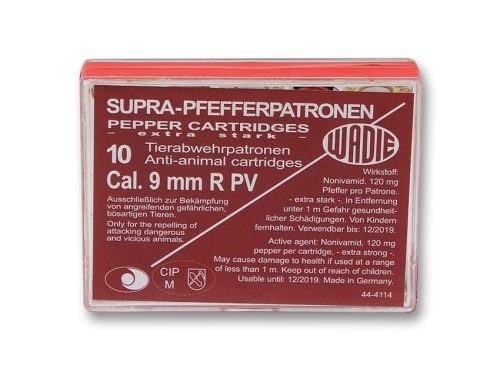 Wadie 9mm R PV-Supra Pepper 120mg Paprika Töltény