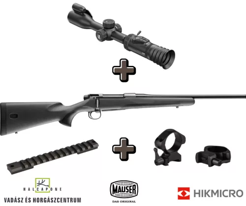 Mauser M18 fegyver + HIKMICRO ALPEX PRO LRF A50PL éjjellátó céltávcső szett