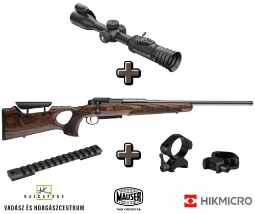 Mauser 25 Max fegyver + HIKMICRO ALPEX PRO LRF A50PL éjjellátó céltávcső szett 