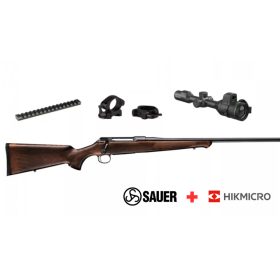   Sauer 100 Classic Vadászfegyver + Hikmicro Alpex LRF 4K A50EL Digitális Éjjellátó Céltávcső Szett